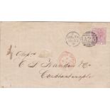 Malta 1879 Letter sealed with a commercial label posted to Constantinople cancelled 23/6/1879