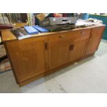 G PLAN, teak cupboard base sideboard, 73" width