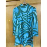 VINTAGE CLOTHING, a Biba style blouse (faded) & 2 retro dresses, one By David Bulter Designer