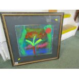 JUDY WILLOUGHBY, signed pastel "View from the Garden", 14" x 15"