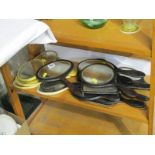 EDWARDIAN HAND MIRRORS, collection of assorted ebony and other dressing mirrors