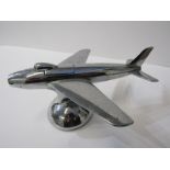 NOVELTY CIGARETTE LIGHTER, chrome Dunhill table lighter in form of jet plane