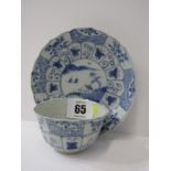 ORIENTAL CERAMICS, Ca Mau tea bowl and saucer decorated with riverscape pattern and original label