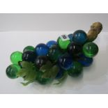 INTERIOR DESIGN, a large display of glass bunch of grapes, 14" length