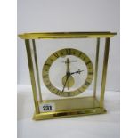 JAEGER-LE-COULTRE, "Geneve" mantel clock in original carrying case