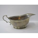 SILVER GRAVY BOAT, with gadrooned border, Birmingham 1924, approximately 3oz (94 grams)