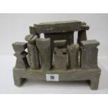 STUDIO POTTERY, Ian Godfrey stoneware altar, 8.5" width