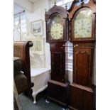 CORNISH LONG CASE CLOCK, early 19th Century 8 day long case clock by Beringer of Helston, painted