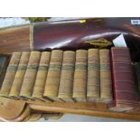 WAVERLEY NOVELS, 9 assorted half leather bound novels also Scott, Tales of A Grandfather