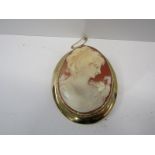 9CT GOLD SHELL CAMEO, 13.7 grams in weight
