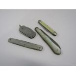 PEN KNIVES, selection of pen knives including Guiness pen knife, silver bladed fruit knife, etc