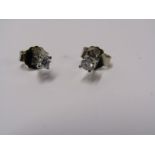 PAIR OF 18ct WHITE GOLD DIAMOND STUD EARRINGS