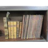 ANTIQUARIAN BOOKS, 15 leather bound volumes of Shakespeare's work; also Henry Cockton "The