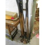 GOLF CLUBS, a collection of 18 vintage golf clubs, mainly hickory shafts