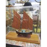 MARITIME, a cabinet cased scratch built model trawler "Barnabas of St Ives", 19" length