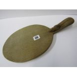 "ROBERT MOUSEMAN THOMPSON" an oak cheeseboard with handle, 14"