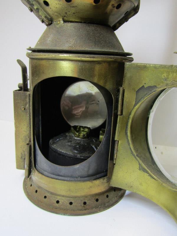 VINTAGE LIGHTING, brass workman's cylindrical lantern - Image 3 of 3