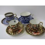 ROYAL CROWN DERBY, pair of "Japan" pattern coffee cups and saucers, also Royal Worcester "Royal