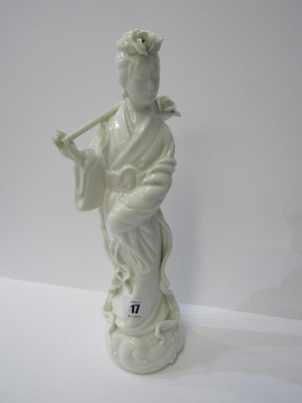 ORIENTAL CERAMICS, Blanc-de-chine figure of female deity Si Wang Mu (slight damage) 12.5" height