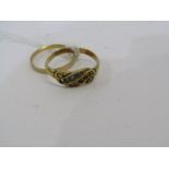 TWO 18CT YELLOW GOLD RINGS, weighing approximately 4 grams (for the 2)