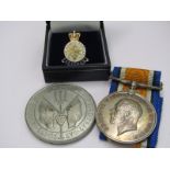 MEDALS, WWI silver medal to A L Hooper, Royal Navy, medal to commemorate The German Fleet, May