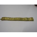 HEAVY 18CT YELLOW GOLD & DIAMOND BRACELET, bracelet weighing excess of 55 grams set with well