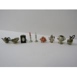 DOLLS HOUSE, a good collection of miniature silverware by Royal Tunbridge Wells Miniatures with