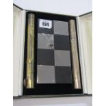 CHESS SET, limited edition commemorative 1972 Spassky-Fischer chess set in original case