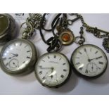 POCKET WATCHES, silver cased pocket watch with engine turned decoration inscribed Graves