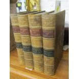 HISTORY OF ENGLAND, by Lord Macauley, 1858, 4 volumes, leather bound