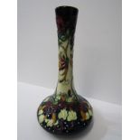 MOORCROFT, "Honeysuckle" design 9.5" vase dated 2014
