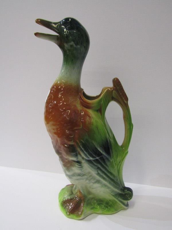 ST CLEMENT, Mallard duck novelty jug, 13" height