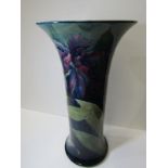 MOORCROFT, an impressive "Purple Orchid" pattern splayed rim 16.5" vase, model number M26 (