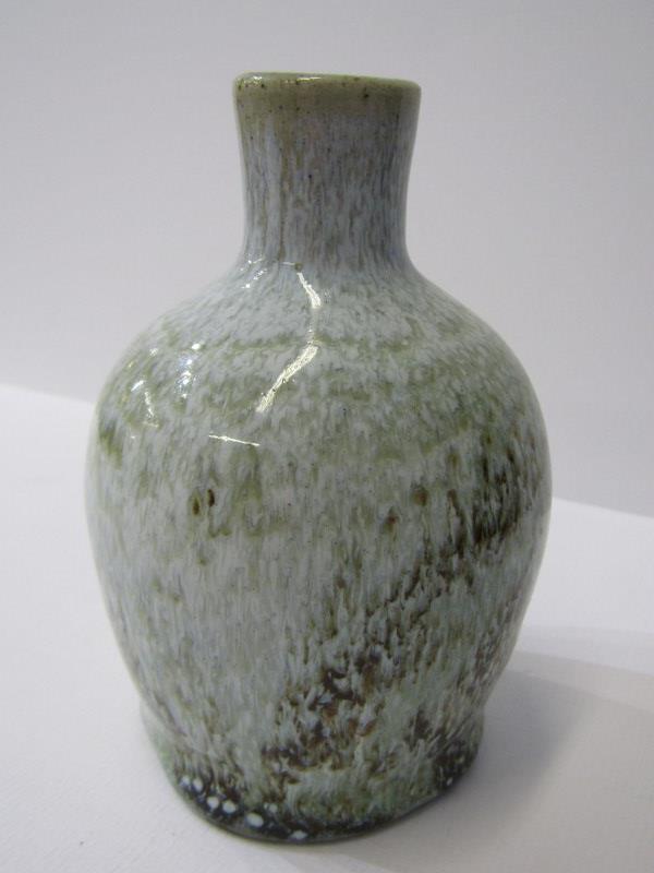 STUDIO POTTERY, a large stoneware spherical teapot, also stoneware slip glazed specimen vase and - Image 5 of 6