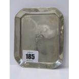 SHIPPING, octagonal metal ash tray, stamped "The Cunard Steamship Company Limited", dated 1934 on