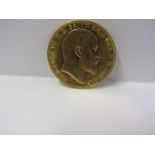 GOLD FULL SOVEREIGN COIN dated 1909