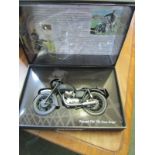 SCALE MODEL VEHICLE, Mini Champs Triumph motorcycle TR6 related to Steve McQueen "The Great