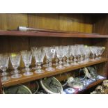 GOOD SELECTION OF CUT GLASS, mainly Edinburgh Crystal including 11 wines, 5 sherries , 4 etched