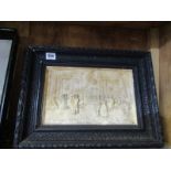 ADVERTISING, plaster relief wall plaque "Palmers Candles", 7" x 11"