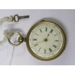 YELLOW METAL POCKET WATCH, movement appears in working condition