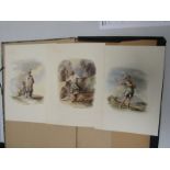 IN FOLDER OF VICTORIAN WATERCOLOURS, collection of 18 studies possible for book illustrations,