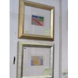 WALTER FUSI, 2 signed abstract panels "Abstract Original I and II"