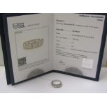 PLATINUM HALF ETERNITY STYLE RING, Custom made half eternity style cluster ring set with mixed