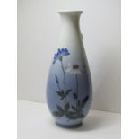 COPENHAGEN VASE, oviform 7.5" vase decorated with cornflower, model no 2917