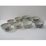 ORIENTAL CERAMICS, collection of 8 early Chinese tea bowls (some defects)