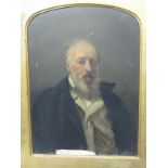 VICTORIAN PORTRAIT, oil on board "Portrait of Bearded Gentleman, possibly Mr Tempest the