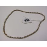 18ct YELLOW & WHITE GOLD FANCY LINK NECKLACE