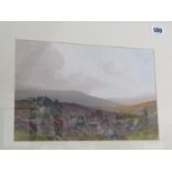 R. D. SHERRIN, signed gouache "Dartmoor Scene", 7.5" x 11"