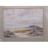 DOUGLAS SNOWDON, signed watercolour "Looe Island", 10.5" x 14"