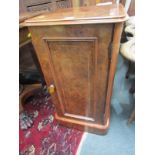 POT CUPBOARD, burr walnut veneered pot cupboard